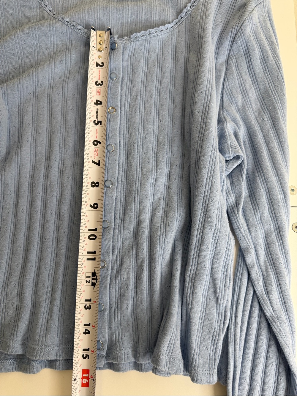Light Blue Ribbed Button Cardigan‎ - Picture 10 of 13